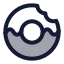 Doughnut icon with duotone standard style