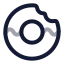 Doughnut icon with twotone rounded style