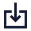 Download icon with solid sharp style