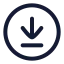Downloadcircle icon with stroke rounded style