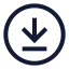Downloadcircle icon with stroke sharp style