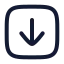 Downloadsquare icon with stroke rounded style