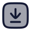 Downloadsquare icon with duotone rounded style