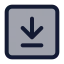 Downloadsquare icon with duotone standard style