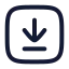 Downloadsquare icon with stroke rounded style