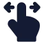 Drag icon with solid standard style