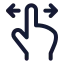 Drag icon with stroke standard style