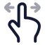 Drag icon with twotone rounded style