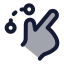 Drag icon with duotone rounded style