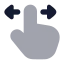 Drag icon with bulk rounded style
