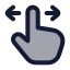 Drag icon with duotone rounded style