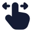 Drag icon with solid rounded style