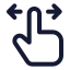 Drag icon with stroke standard style