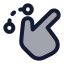 Drag icon with duotone rounded style