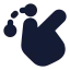 Drag icon with solid rounded style