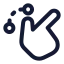 Drag icon with stroke rounded style