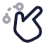 Drag icon with twotone rounded style