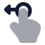 Dragleft icon with bulk rounded style