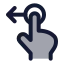 Dragleft icon with duotone standard style