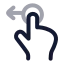 Dragleft icon with twotone rounded style
