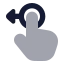 Dragleft icon with bulk rounded style