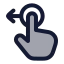 Dragleft icon with duotone rounded style