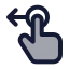 Dragleft icon with duotone standard style