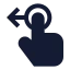 Dragleft icon with solid sharp style