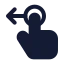 Dragleft icon with solid standard style
