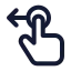 Dragleft icon with stroke standard style