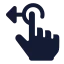 Dragleft icon with solid standard style