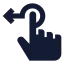 Dragleft icon with solid sharp style