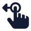 Dragleft icon with solid standard style