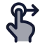 Dragright icon with duotone standard style