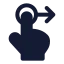 Dragright icon with solid standard style