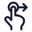 Dragright icon with stroke standard style