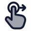 Dragright icon with duotone rounded style