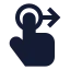 Dragright icon with solid sharp style