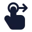 Dragright icon with solid standard style