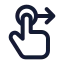 Dragright icon with stroke standard style