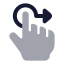 Dragright icon with bulk rounded style