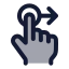 Dragright icon with duotone standard style