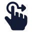 Dragright icon with solid rounded style