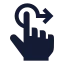 Dragright icon with solid sharp style