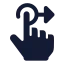 Dragright icon with solid standard style