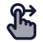 Dragright icon with duotone standard style