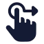Dragright icon with solid rounded style