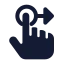 Dragright icon with solid standard style