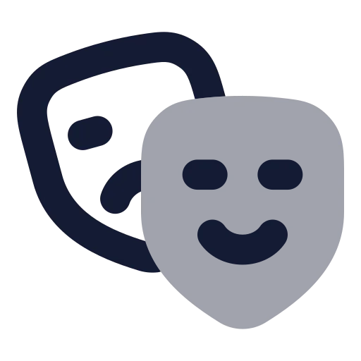 Drama Icon in Bulk Rounded style