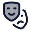 Drama icon with duotone standard style